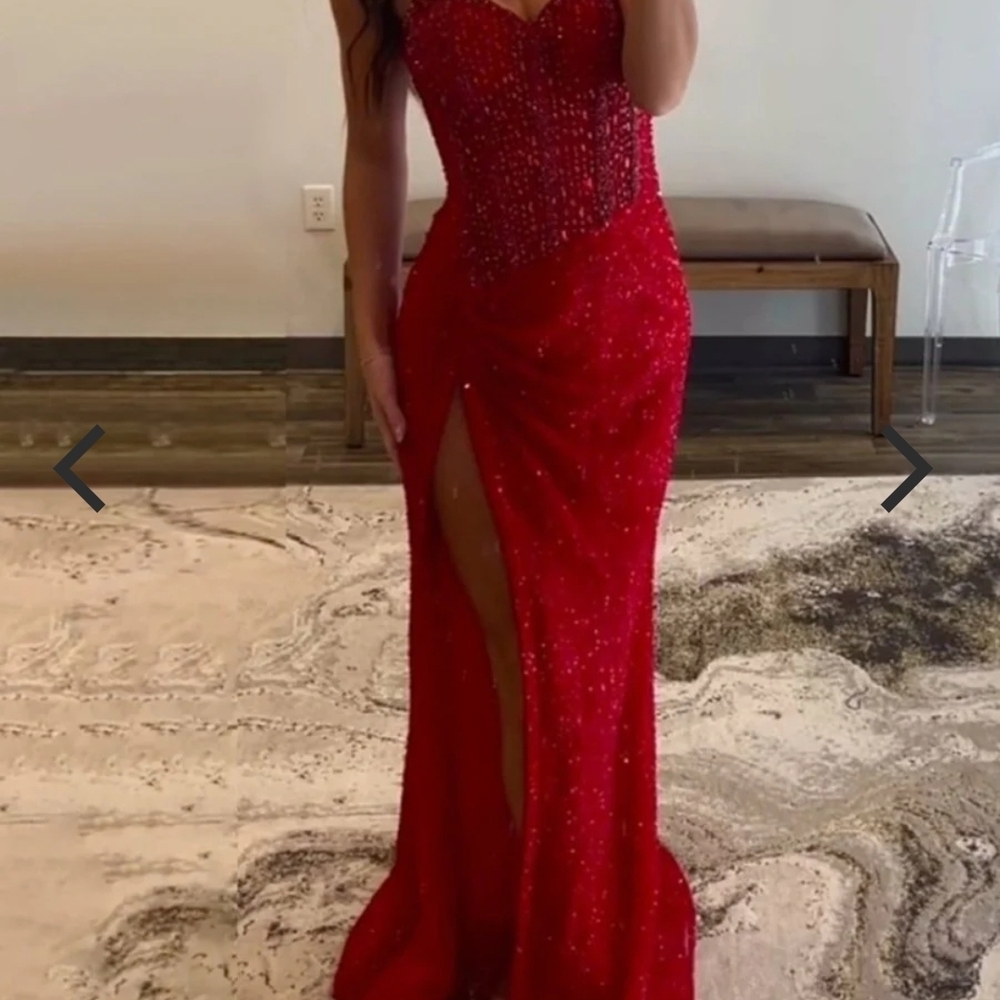 Prom Elegant Red Evening Gown From KISS PROM